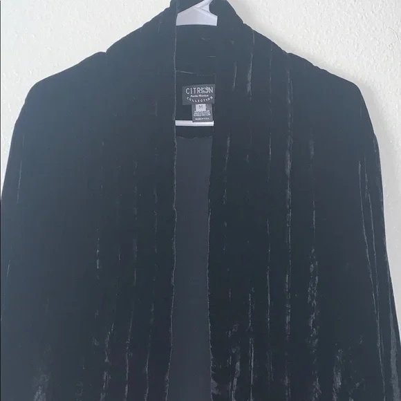 CITRON Santa Monica Collection 100% Silk Open Coat Size Medium - Picture 3 of 16